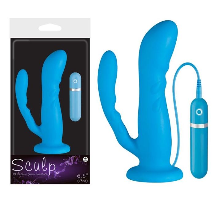 17 cm Sculp Çatal Vibratör Mavi