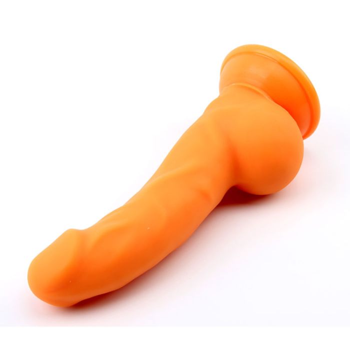 Carl L. Orange Turuncu Renkte Sıvı Silikon Dildo