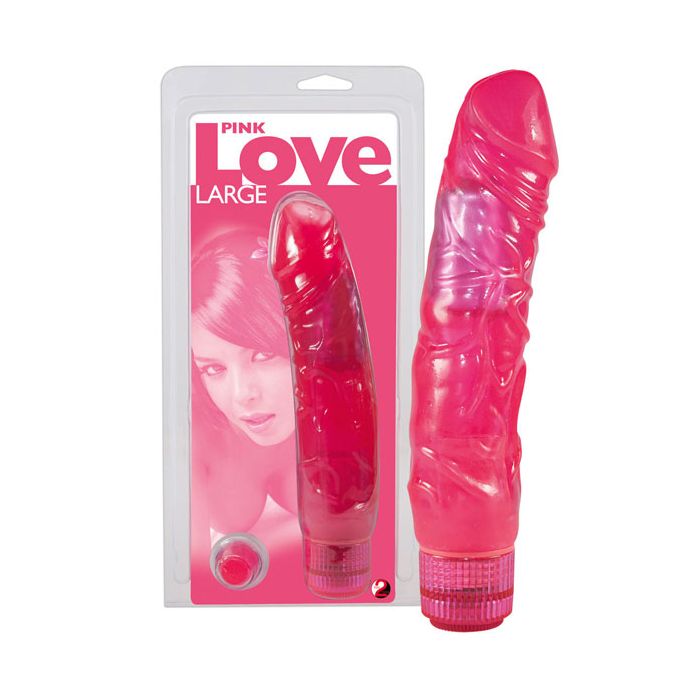 22 cm Pink Love Large Pembe Vibratör