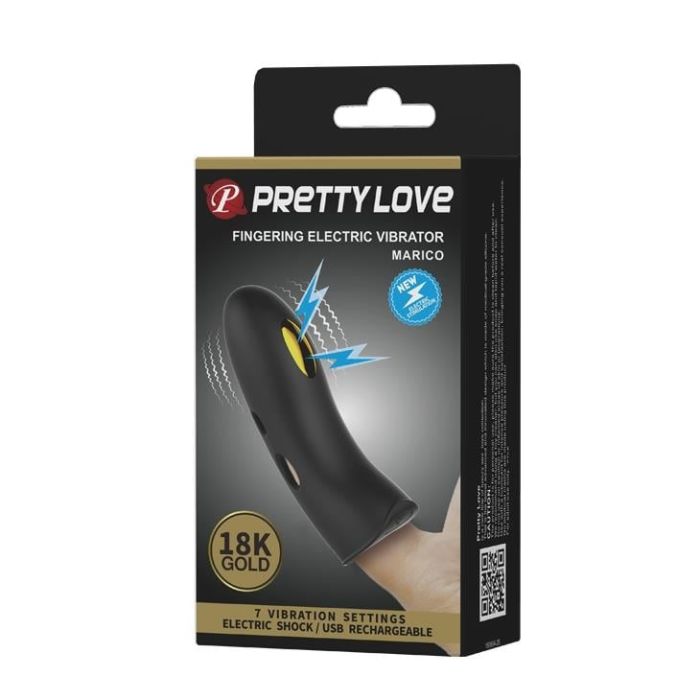 USB Şarjlı 7 Titreşim & Elektro Şoklu Klitoris Uyarıcılı Titreşimli Parmak Vibratörü