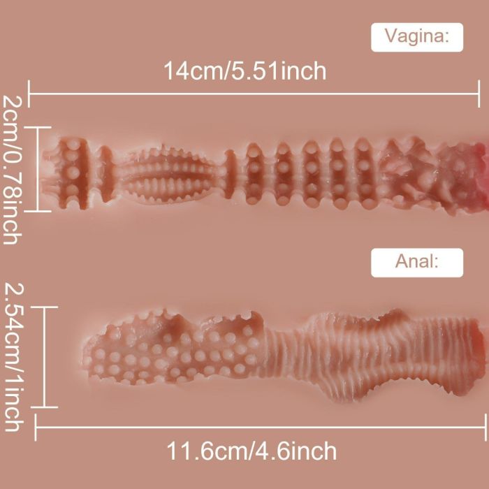 USB'den Manyetik Şarjlı Titreşim Fonksiyonlu Realistik Yarım Vücut - Elroy Pussy