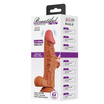 24 cm Titreşimli Vibratör Realistik Penis Dildo - Buraq