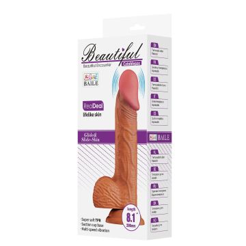 20,6 cm Titreşimli Vibratör Realistik Penis Dildo - Catoblepas