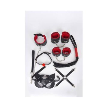 8 Parçalı Kırmızı Fetiş Set