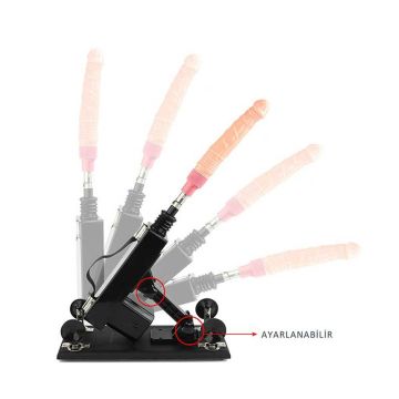 Kumandalı Seks Makinası ve 20 cm Penis Seti | Sexshop - 1