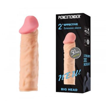 Penextender Mid Head 5 cm Uzatmalı Dolgulu Penis Kılıfı