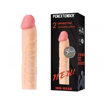 Penextender Mid Head 50 mm Uzatmalı Dolgulu Penis Kılıfı