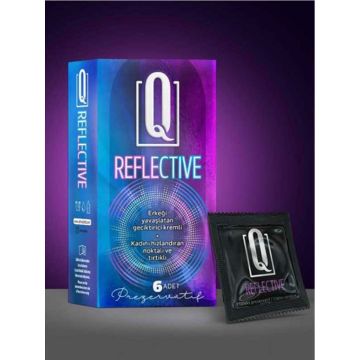 Q Reflective 6'lı Kremli Tırtıklı Geciktirici Etkili Prezervatif