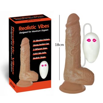 18 cm Realistic Vibes Şarjlı Titreşimli Vibraör