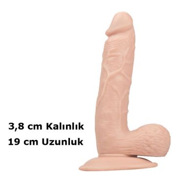 19 cm Dickdo Vantuzlu Ten Rengi Dildo