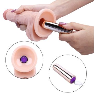 21 cm Gerçekçi Titreşimli Dildo Yapay Penis 385 gr | Sexshop - 1