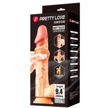 Orton 9.4 İnç Kıkırdak Yapılı Gerçek Deri Yapılı Dildo