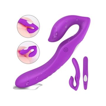 Çift Titreşim Motorlu Strapless Giyilebilir Çift Taraflı Vibratör – 180° Bükülebilir, IPX7 Su Geçirmez