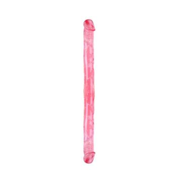 Çift Taraflı Esnek Dildo 34 cm Gerçekçi Jel Dokulu Kırmızı | Sexshop