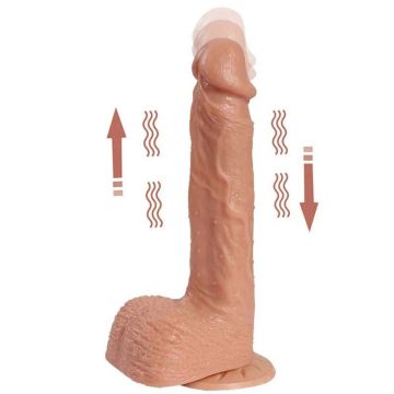 21 cm Hill İleri Geri Hareketli Şarjlı Titreşimli Gerçekçi Dildo