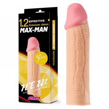 3cm Uzatmalı Et Dokulu Max Man Penis Kılıfı