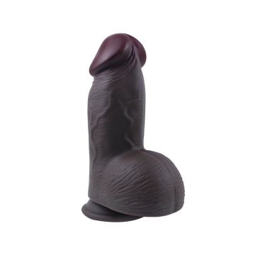 Vakum Tabanlı Geniş Çaplı Gerçekçi Silikon Dildo | 21 cm - 1