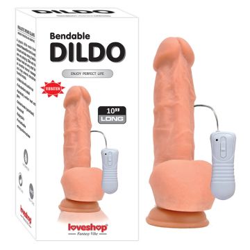 25 cm Bükülebilir Titreşimli Ten Rengi Realistik Penis