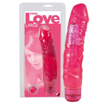 22 cm Pink Love Large Pembe Vibratör