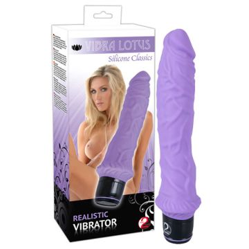 25 cm Vibra Lotus Lila Renkli Realistik Vibratör
