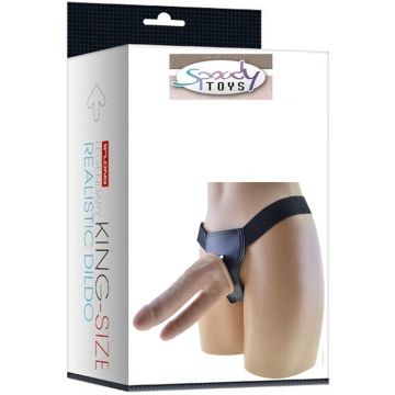 18 cm Ten İçi Dolu Çatal Belden Bağlamalı Penis