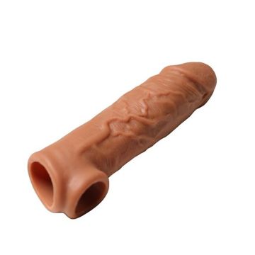 3,5 cm Dolgulu Realistik Et Dokulu Penis Kılıfı
