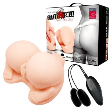 Crazy Bull Çift Girişli Titreşimli Realistik Kalça | Sexshop - 1