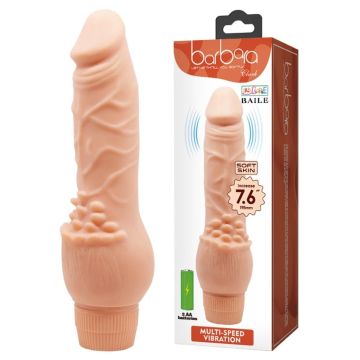 Güçlü Titreşimli 19 cm Realistik Vibratör Gerçekci Penis Dildo