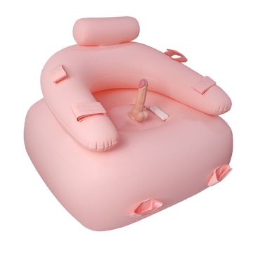21 cm Titreşimli Penis & El ve Ayak Bağlamalı Şişirilebilir Fantezi Aşk Koltuğu 