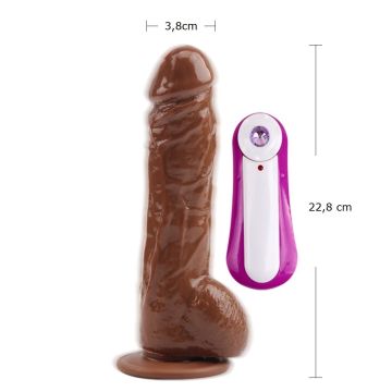 22 cm Gerçekçi Titreşimli Dildo Vibratör Penis