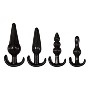 4 Parça Anal Plug Seti - Siyah