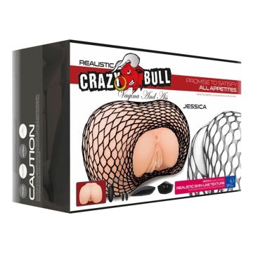 3 Boyutlu 2 İşlevli Titreşimli Suni Vajinal ve Anal Masturbatör - Jessica - 1
