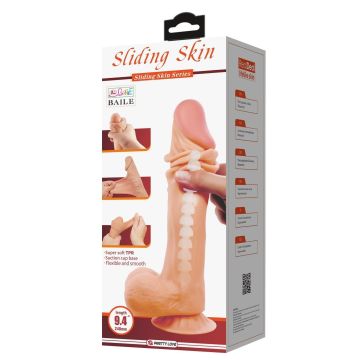 24 cm Kıkırdak Yapılı Çift Katmanlı Gerçekçi Ten Rengi Dildo Penis