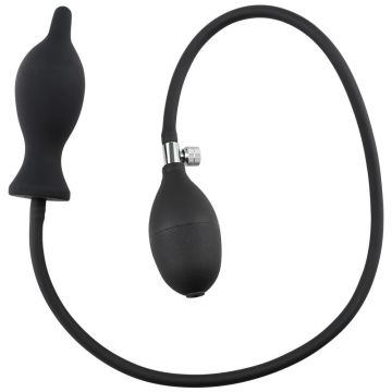 Şişebilen Pompalı Anal Plug - Siyah