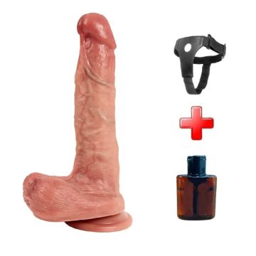 Yeni Nesil Çift Katmanlı 21,5 cm Realistik Dildo Penis 1