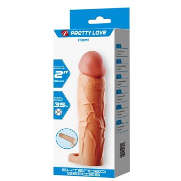 5 cm Dolgulu Premium Ten Rengi Silikon Penis Kılıfı - Hani