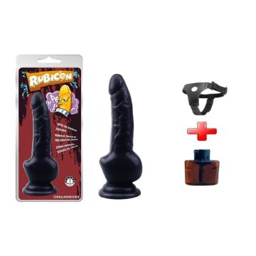 18 cm Belden Bağlamalı Gerçekçi Zenci Dildo Penis