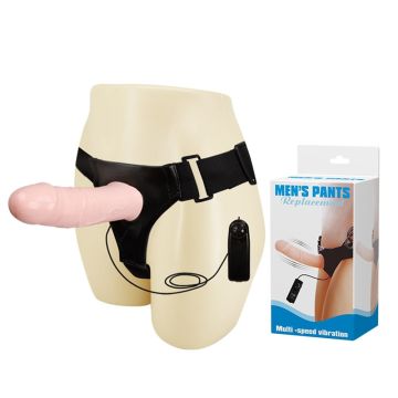 17 cm Elastic Harness İçi Boş Titreşimli Belden Bağlamalı Vibratör | Güvenilir Sexshop - 1