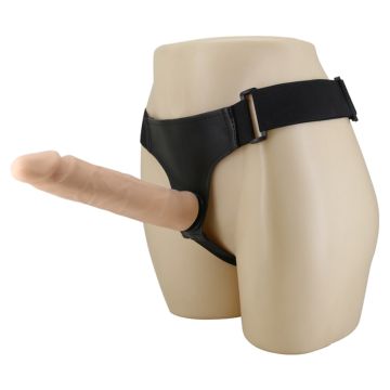 21 cm Belden Bağlamalı Kıkırdaklı Bükülebilir İçi Dolu Strapon Penis