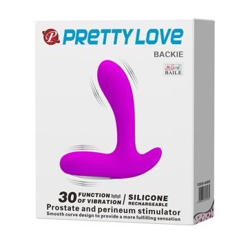 USB Şarjlı 30 Modlu Titreşimli Prostat Vibratör ve Anal Plug Mor