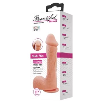 22 cm Realistik Vantuzlu Dildo Penis - Johnson