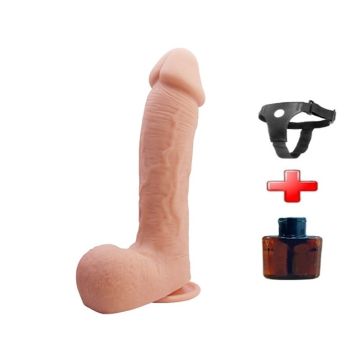 22 cm Belden Bağlamalı Penis - Johnson