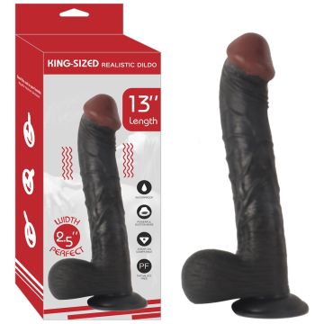 33 cm 13' Realistik Dildo Siyah Renk