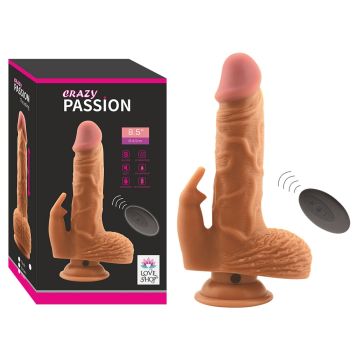 23 cm Şarjlı Uzaktan Kumandalı İleri Geri Hareketli Vantuzlu Titreşimli Silikon Penis