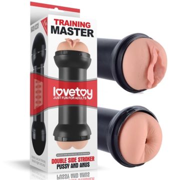 Traning Master Özel Dokulu Realistik Çift Taraflı Vajina Anal Masturbatör