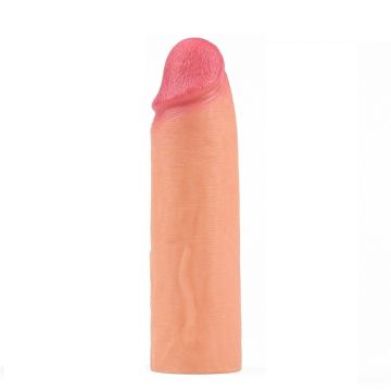 2,5 cm Dolgulu Lovetoy Nature Extender Premium Penis Kılıfı Ten