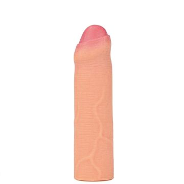 Nature Extender 4.5 cm Dolgulu Premium Silikon Sünnetsiz Melez Penis Kılıfı
