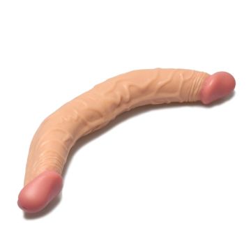 36 cm Ten Rengi Çift Taraflı Penis