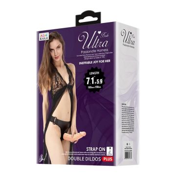 Çift Taraflı İçi Dolu Damarlı Belden Bağlamalı Strapon Penis | Güvenilir Sexshop - 4