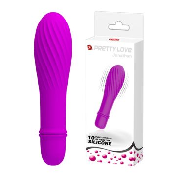 12,3 cm Güçlü Titreşimli Özel Kıvrımlı Vibratör | Mor - 1